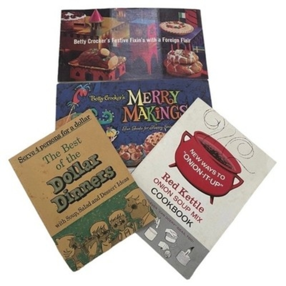 Rare 4x Vintage Recipe Booklets Betty Crocker Merry Makings Festive Fixin's Good